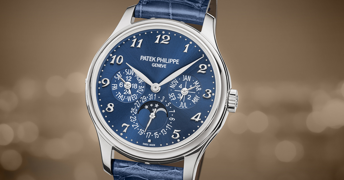 Discover the Patek Philippe 5327G: White Gold Perpetual Calendar with Blue Dial