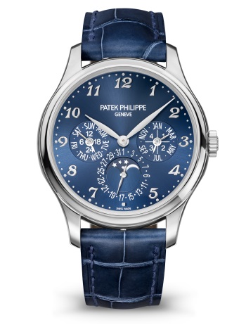 Discover the Patek Philippe 5327G: White Gold Perpetual Calendar with Blue Dial