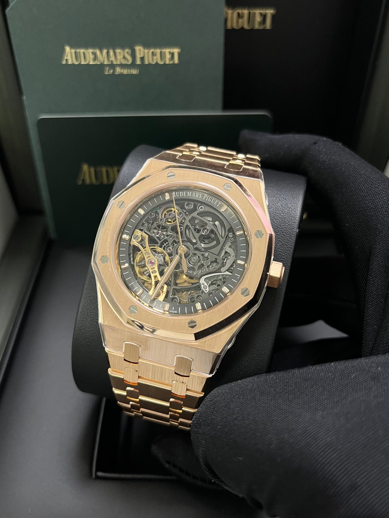 Explore the Audemars Piguet Royal Oak Skeleton Rose Gold Watch Collection