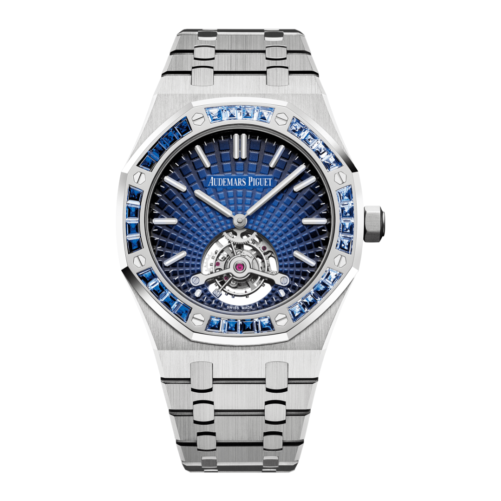 Discover the Audemars Piguet Royal Oak Tourbillon Extra Thin Platinum with Blue Dial