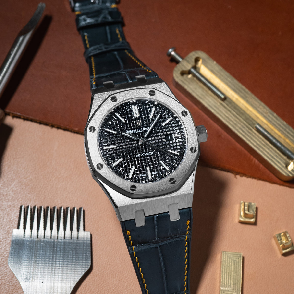 audemars piguet royal oak leather band